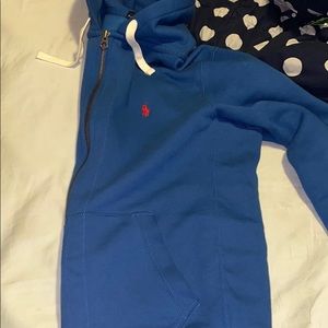 The perfect blue polo jacket w thick knit